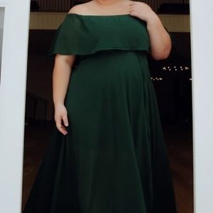 Long off shoulder dress